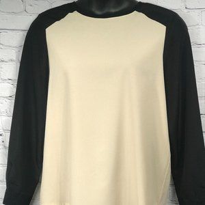 Anne Klein | Black and Cream Blouse